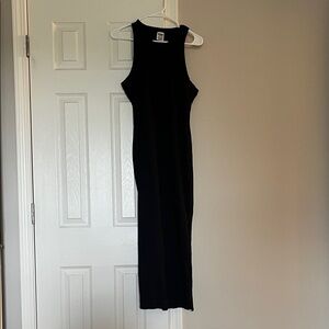 PINK Victoria's Secret Ribbed Black Maxi Dress